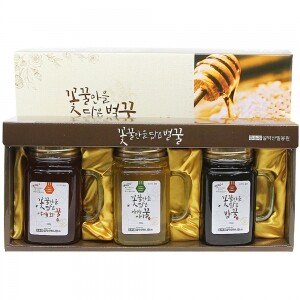 설악산허니팜 머그벌꿀 3종 세트(아카시아꿀, 야생화꿀, 밤꿀 550g 각 1병)
