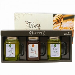 설악산허니팜 머그벌꿀 선물세트(아카시아꿀x2 + 야생화꿀x1 각 500g)